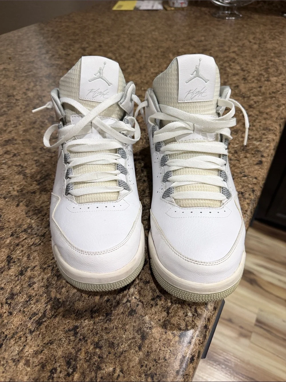 Jordan Flight origin 2 High Top Sneakers in White and Light Gray